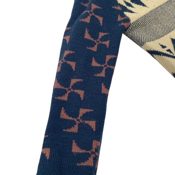 Anthropologie Srod Butterflies Sweater Womens S Aztec Cardigan Open Front Boho - Picture 6 of 12